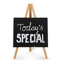 Securit tafelkrijtbord mini driepoot, beuk - thumbnail