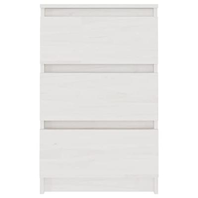 Nachtkastjes 2 st 40x29,5x64 cm massief grenenhout wit