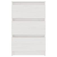 Nachtkastjes 2 st 40x29,5x64 cm massief grenenhout wit - thumbnail
