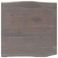 Salontafel met natuurlijke randen 60x60x40 cm acaciahout grijs - thumbnail