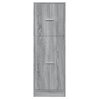 Apothekerskast 40x41x118 cm bewerkt hout grijs sonoma eiken - thumbnail