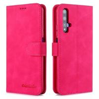 Voor Huawei Honor 20 Pro Diaobaolee zuivere verse textuur horizontale Flip leergeval met houder & kaartsleuf & portemonnee & fotolijstjes (rood) - thumbnail
