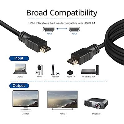 HDMI 2.0 kabel 0,5 meter 4K High Speed zwart HDMI 2.0 kabel 0,5 meter 4K High Speed zwart