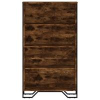 Boekenkast 80x31x137,5 cm bewerkt hout gerookt eikenkleurig - thumbnail