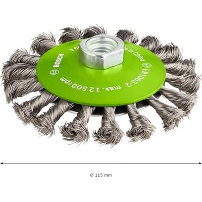 Bosch Accessoires Kegelborstel, roestvrij 115 mm, 0,35 mm, 12500 U/ min, 14 1st - 2608622109