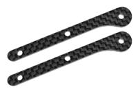 Team Corally - Chassis Brace Stiffener - Front - fits part C-00180-104 - Graphite 2.5mm - 2 pcs - thumbnail