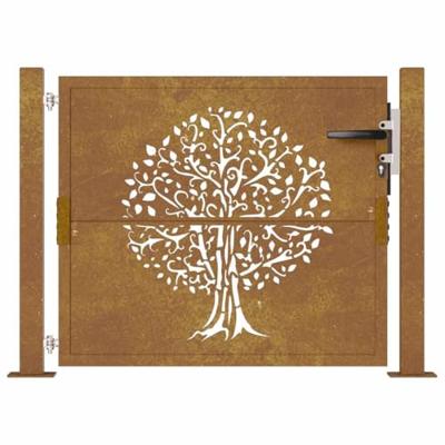 Poort 100x75 cm boomontwerp cortenstaal