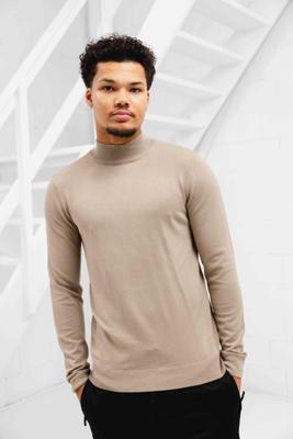 Pure Path Essential Knitwear Mockneck Sweater Heren Grijs - Maat S - Kleur: Grijs | Soccerfanshop Pure Path Essential Knitwear Mockneck Sweater Heren Grijs - Maat S - Kleur: Grijs | Soccerfanshop