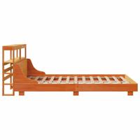 Bedframe zonder matras massief grenenhout wasbruin 120x200 cm - thumbnail