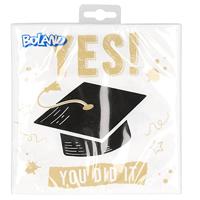 Set Papieren servetten &apos;Yes You Did It&apos; (20st) - thumbnail