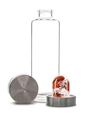 VitaJuwel ViA Edelsteen Waterfles Bergkristal, Rode Jaspis en Magnesiet - Fitness - 500 ml