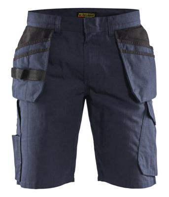 Blåkläder Service short met spijkerzakken 14941330 | Donker marineblauw/Zwart | Maat 62 - 7330509688809