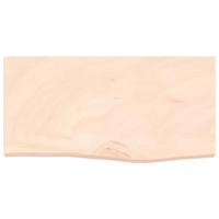 Wandschap 60x30x(2-4) cm onbehandeld massief eikenhout - thumbnail