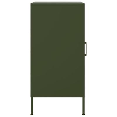 Dressoirs 2 st 36x39x79 cm staal olijfgroen