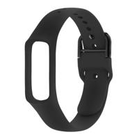 Slimme horloge pure kleur siliconen polsband horlogeband voor Galaxy fit-e (zwart) - thumbnail