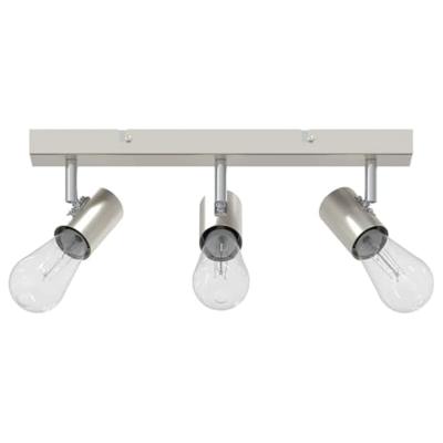 VidaXL Plafondspot met schijnwerpers nikkel 38 x 6,5 x 11,5 cm metaal