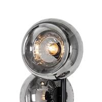 QAZQA Art Deco vloerlamp zwart met smoke glas 3-lichts - Ayesha - thumbnail