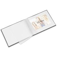 Hama spiraalalbum fine art 24x17 cm 50 witte pagina&apos;s zwart - thumbnail