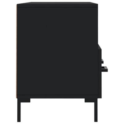 Tv-meubel 102x36x50 cm bewerkt hout zwart Tv-meubel 102x36x50 cm bewerkt hout zwart