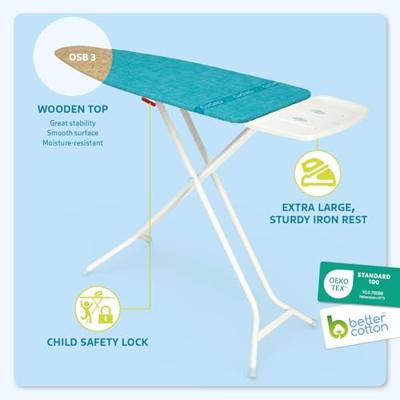 Airpro Large Strijkplank 120x42cm blauw - thumbnail