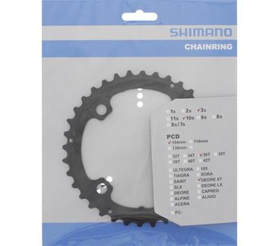 Shimano kettingblad deore lx 10v fc-t761 y1mp98020 zw. 36t