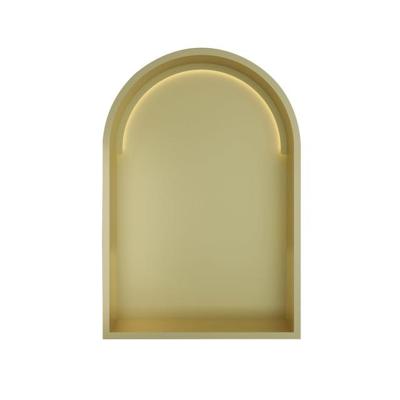 Hotbath &MORE Inbouwnis Toogmodel 30x45x10cm met LED IP44 Geborsteld Messing PVD Hotbath &MORE Inbouwnis Toogmodel 30x45x10cm met LED IP44 Geborsteld Messing PVD