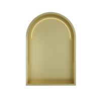 Hotbath &MORE Inbouwnis Toogmodel 30x45x10cm met LED IP44 Geborsteld Messing PVD - thumbnail