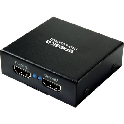 SpeaKa Professional SP-HDS-220 1 + 2 poorten HDMI-splitter Ultra HD-geschikt 3840 x 2160 Pixel Zwart SpeaKa Professional SP-HDS-220 1 + 2 poorten HDMI-splitter Ultra HD-geschikt 3840 x 2160 Pixel Zwart