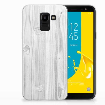 Samsung Galaxy J6 2018 | Bumper Hoesje | White Wood
