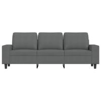 Driezitsbank 180 cm stof donkergrijs - thumbnail