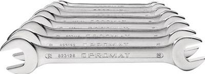 Promat/Tecwerk Set dubbele steeksleutels | 8-delig SW6-22 mm | chroom-vanadiumstaal verchroomd - 4000823200