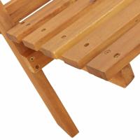 Tuinstoelen 6 st inklapbaar massief hout en stof antracietkleur - thumbnail