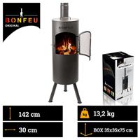 Bonfeu BonGiano LP tuinhaard - Zwart - thumbnail