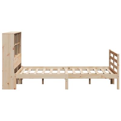 Bed met boekenkast zonder matras massief grenenhout 150x200 cm