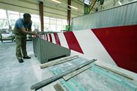 Tesa waarschuwingstape Universal, ft 50 mm x 66 m, rood/wit - thumbnail