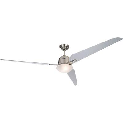 CasaFan Eco Aviatos 162 BN-SL Plafondventilator 31 W (Ø x h) 162 cm x 365 mm Chroom (geborsteld) Verwisselbare bladen, Met lamparmatuur, Met afstandsbediening CasaFan Eco Aviatos 162 BN-SL Plafondventilator 31 W (Ø x h) 162 cm x 365 mm Chroom (geborsteld) Verwisselbare bladen, Met lamparmatuur, Met afstandsbediening
