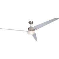 CasaFan Eco Aviatos 162 BN-SL Plafondventilator 31 W (Ø x h) 162 cm x 365 mm Chroom (geborsteld) Verwisselbare bladen, Met lamparmatuur, Met afstandsbediening - thumbnail