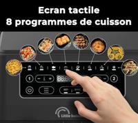 Dieetfriteuse - LITTLE BALANCE - 8765 - Crousty light duo - 9 L - 2460 W - 9 programma's - Zwart - thumbnail