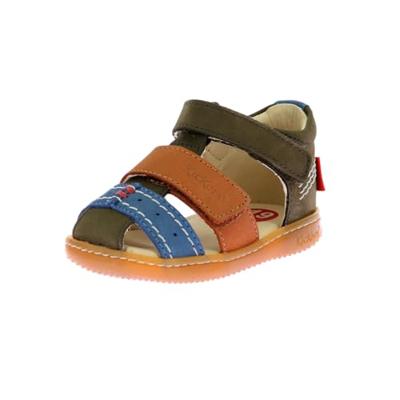 Baby lederen sandalen Bazar KICKERS® kaki Baby lederen sandalen Bazar KICKERS® kaki
