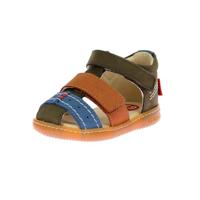 Baby lederen sandalen Bazar KICKERS® kaki - thumbnail