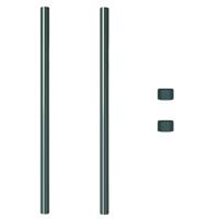 Hekpalen 2 pcs Groen 120 cm Poedergecoat staal - thumbnail