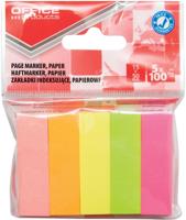 OFFICE products index, ft 15 x 50 mm, ophangzakje van 5 x 100 tabs, geassorteerde kleuren - thumbnail