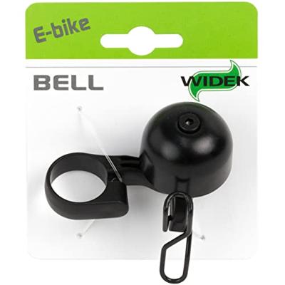 Widek e-bike bel "all-black" messing op kaart Widek e-bike bel "all-black" messing op kaart