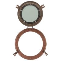 VidaXL Wandspiegel patrijspoort ø30 cm aluminium en glas - thumbnail