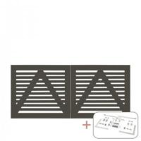 Ombergrijs Houten Dubbele Tuinpoort Tokyo 200 x 90 CM - thumbnail