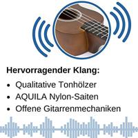 Cascha HH 3971 sopraan ukelele set blauw (4-talig) - thumbnail