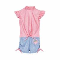 Playshoes zwempak Krab Blauw Roze-122-128 - thumbnail