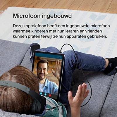 Belkin SoundForm Mini On Ear headset Kabel Zwart Volumebegrenzing Belkin SoundForm Mini On Ear headset Kabel Zwart Volumebegrenzing