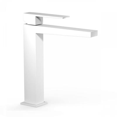 Wastafelmengkraan Tres Slim Exclusive Vierkant Met Hendel Mat Wit Tres