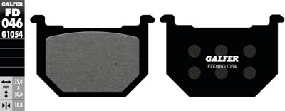 GALFER remblokken "fd046" brake pad fd046 g1054 organic